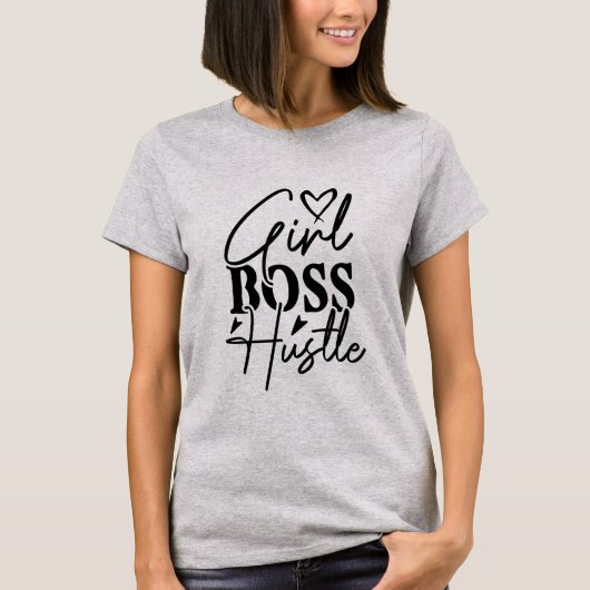ガールボスハッスルウォメンズTシャツ Tシャツ (正面)