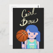 ガールボスバスケットボール ポストカード (正面/裏面)