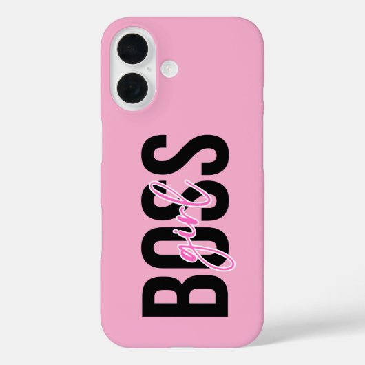 ガールボスピンクブラック Case-Mate iPhoneケース (裏面)