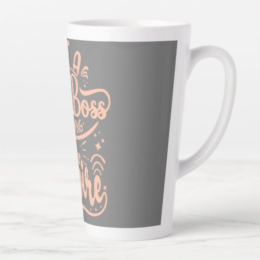 ガールボス建物ザエンパイアワードアート カフェラテマグ (右)