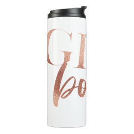 ガールボス |バラ金ゴールドブラック文字 | タンブラー