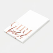 ガールボス |バラ金ゴールドブラック文字 | ポストイット (アングル)