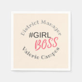 ガールボス パーソナライズされた スタンダードカクテルナプキン (正面)
