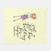 ガールボス |ブロンド・レディー |黄色 フリースブランケット (正面(横))