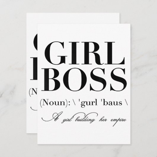 ガールボスTシャツガールボス エンクロージャーカード (正面/裏面)