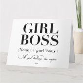 ガールボスTシャツガールボス カード (裏面)