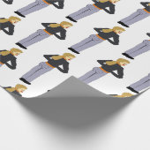 ガールボタン ラッピングペーパー (角)