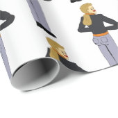 ガールボタン ラッピングペーパー (ロールコーナー)