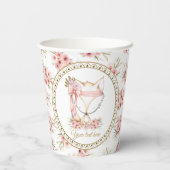 ガールボホキツネベビーシャワー紙カップ 紙コップ (裏面)