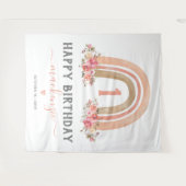 ガールボホーレインボーファースト誕生日タペストリー タペストリー (正面(横))