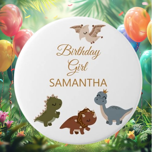 ガールボホTレックス恐竜 缶バッジ