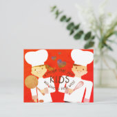 ガールボーイシェフキッズ料理レシピカード ポストカード (スタンド正面)