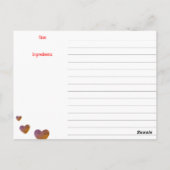 ガールボーイシェフキッズ料理レシピカード ポストカード (裏面)