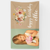 ガールボーイ誕生日ウォールデコレーションカスタムメイド 横断幕 (縦)