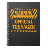 ガールボーイ13誕生日警告ズ公式10代の若者 ノートブック (正面)
