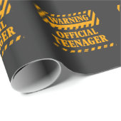 ガールボーイ13誕生日警告公式10代の若者 ラッピングペーパー (ロールコーナー)