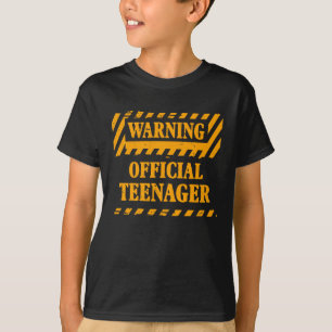 ガールボーイ13誕生日警告公式10代の若者 Tシャツ