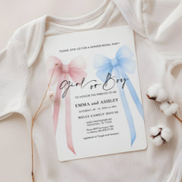 ガールボージェンダーリビール招待状 招待状