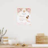 ガールボーホパンパスファースト聖体拝領サイン ポスター (キッチン)