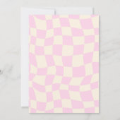 ガールボーリングバースデーパーティーピンクレトロ招待状 招待状 (裏面)