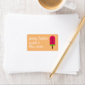 ガールポップシクルの名前の学校の本のラベル ラベル (インサイチュ)