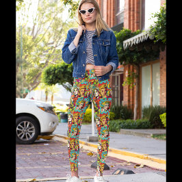 ガールポップ・アートのアート漫画レギンス1 - おもしろい レギンス