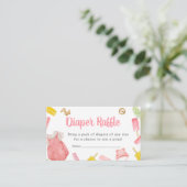 ガールポプシクルベビシャワーオムツラッフル エンクロージャーカード (スタンド正面)
