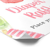 ガールポプシクルベビシャワーオムツラッフル ポスター (角)