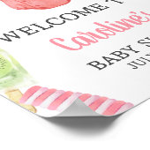 ガールポプシクルベビーシャワーウェルカム ポスター (角)