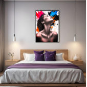 ガールポートレートイングレーエレガンス&カラーエクスプローション ポスター