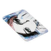 ガールポートレート水彩絵画のアートフォトマグネット マグネット (右側)