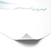 ガールポートレート鉛筆スケッチアートブルー フォトプリント            (角)