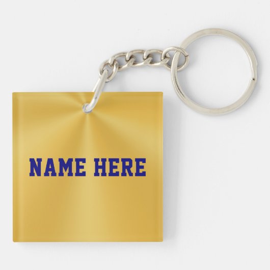 ガールポールボールトギフトアイディアパーソナライズされた3文字ボックス キーホルダー (裏面)