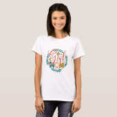 ガールマザーレトロタイポグラフィー Tシャツ (正面フル)