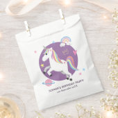 ガールマジカルお洒落ユニコーン子供の誕生日 フェイバーバッグ (クリップ留めされた状態)