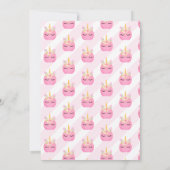 ガールマジカルパーティーパンプキンユニコーン誕生日 招待状 (裏面)