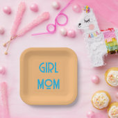 ガールママ赤ちゃんシャワー桃紙プレート ペーパープレート (パーティー)