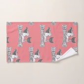 ガールマーメイドクルーパーティーピンクホワイト バスタオルセット (ハンドタオル)