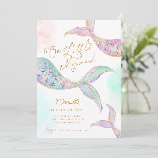 ガールマーメイドザシーセカンド誕生日 招待状 (スタンド正面)