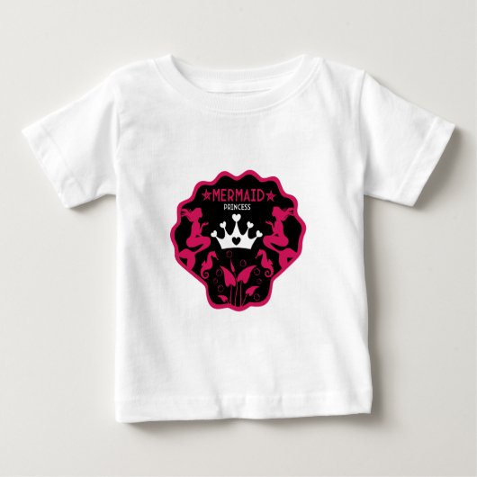 ガールマーメイドプリンセス ベビーTシャツ (正面)