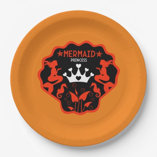ガールマーメイドプリンセス ペーパープレート (正面)