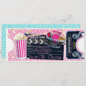 ガールムービーナイト招待状 招待状 (正面/裏面)