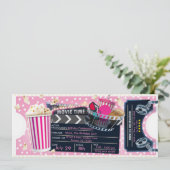 ガールムービーナイト招待状 招待状 (スタンド正面)