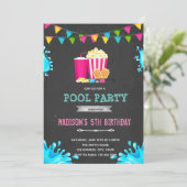 ガールムービープールパーティの招待状 招待状 (スタンド正面)