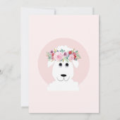 ガールモダンウォーターカラーラム&フラワーベビーシャワー 招待状 (裏面)