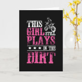 ガールモトクロスダートバイク カード (黄色い花)