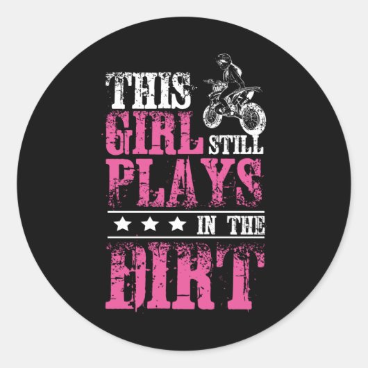 ガールモトクロスダートバイク ラウンドシール (正面)