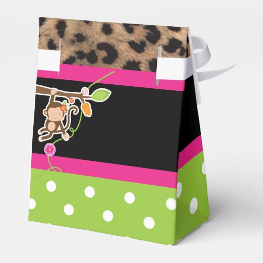 ガールモンキーサファリシック誕生日パーティーお気に入りボックス フェイバーボックス (裏面サイド)