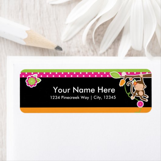 ガールモンキーシックサファリジャングル住所 シール (インサイチュ)