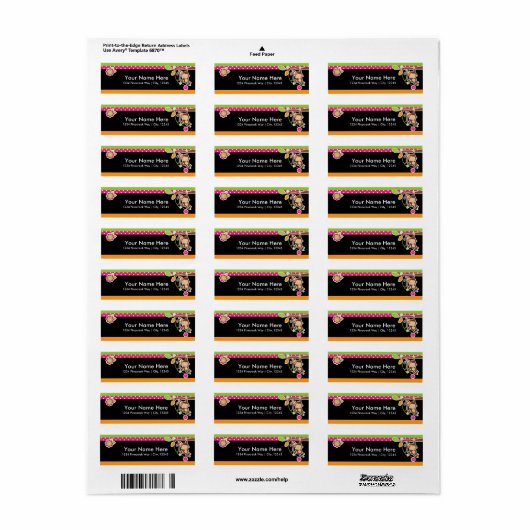 ガールモンキーシックサファリジャングル住所 シール (フルシート)